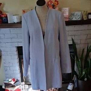 Calvin Klein Women's Light Blue/Gray Blazer